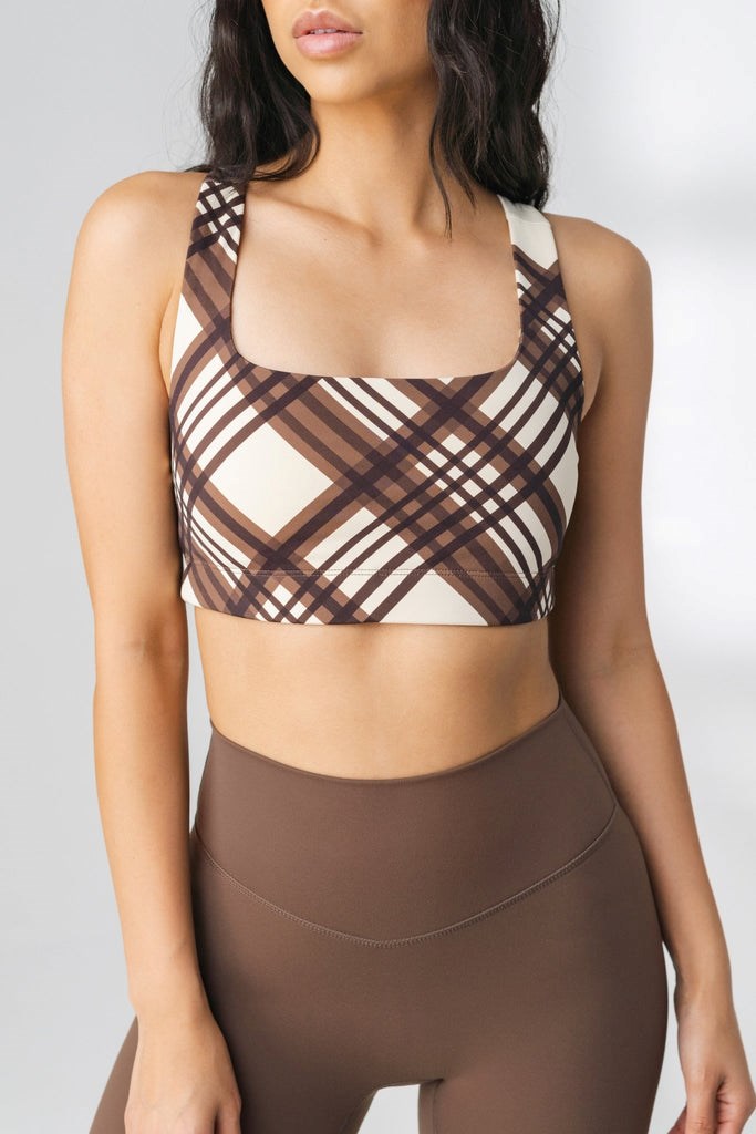 Cocoa Plaid Vitality The Medial Bra+ | WNHTZP540