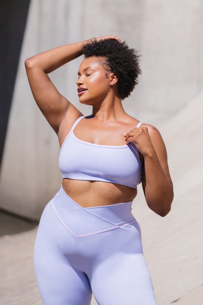 Lilac Marl Vitality Daydream Square Bra | ELNHDS930