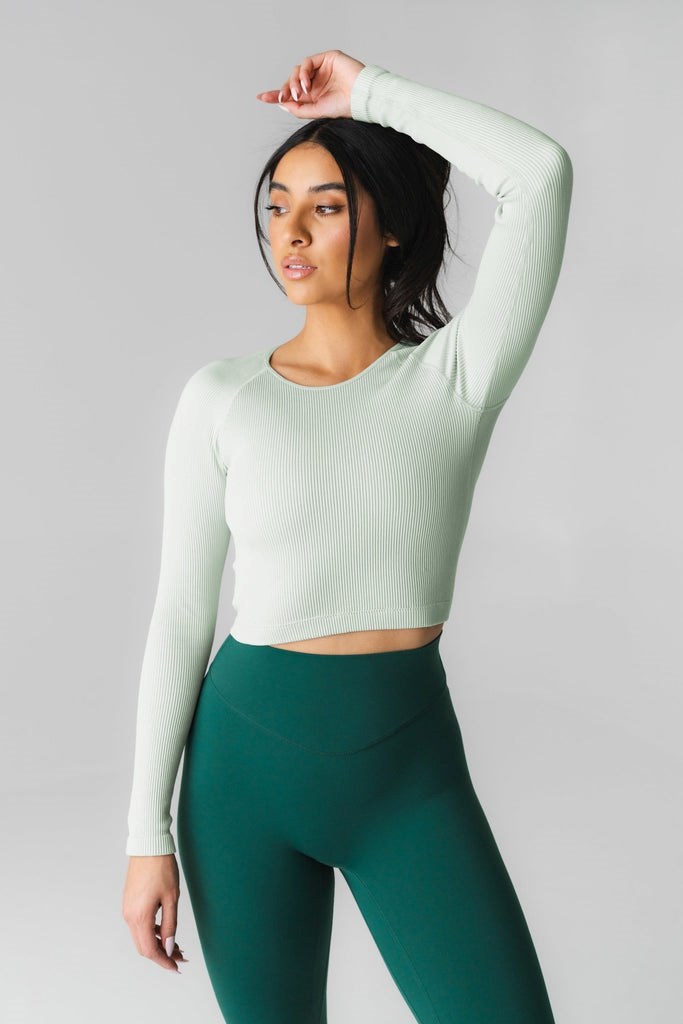 Mint Vitality Synergy Open Back Long Sleeve | UBNPOI169