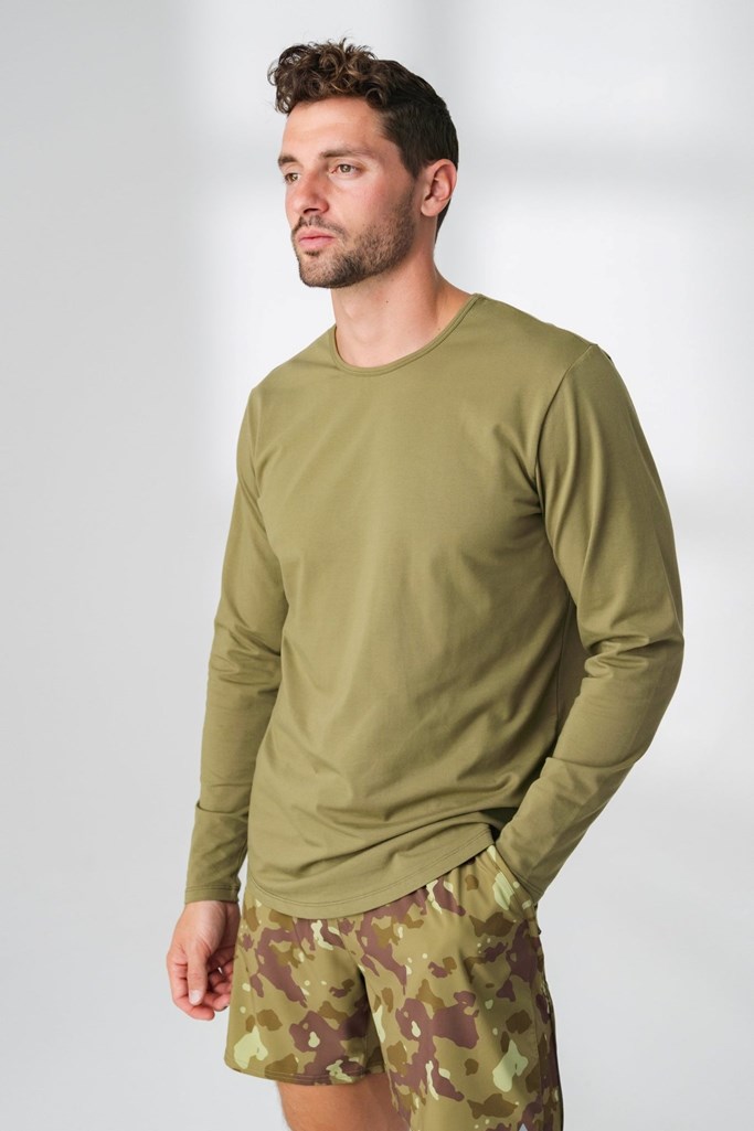 Olive Vitality The Prospect Long Sleeve Tee | KSWYNL943