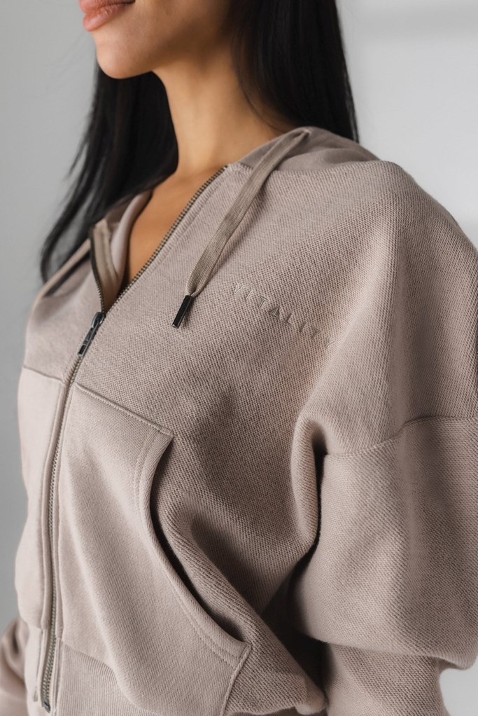 Sand Vitality Cozy Zip | DHYUQX152